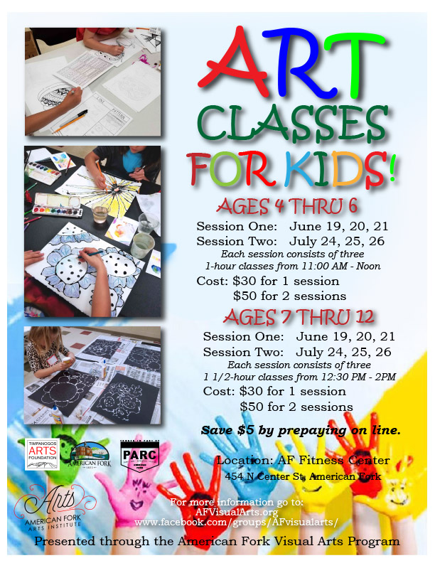 Children's Art Summer Camps - Timpanogos Arts Foundation - Serving All ...